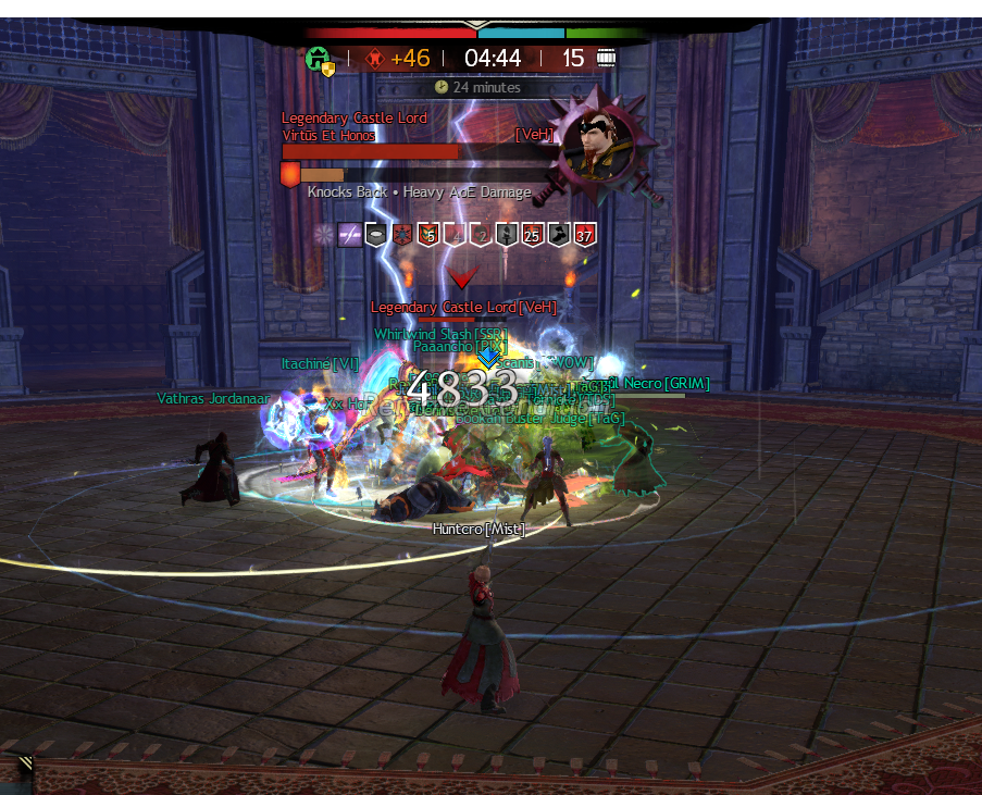 Stonemist Castle lord fight — attacking the Legendary Castle Lord